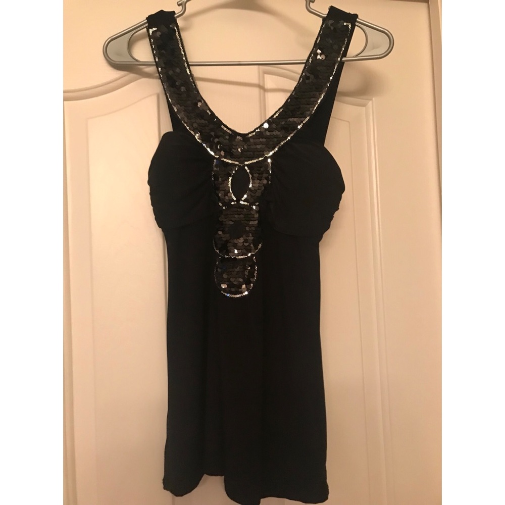 Black Sequin Top